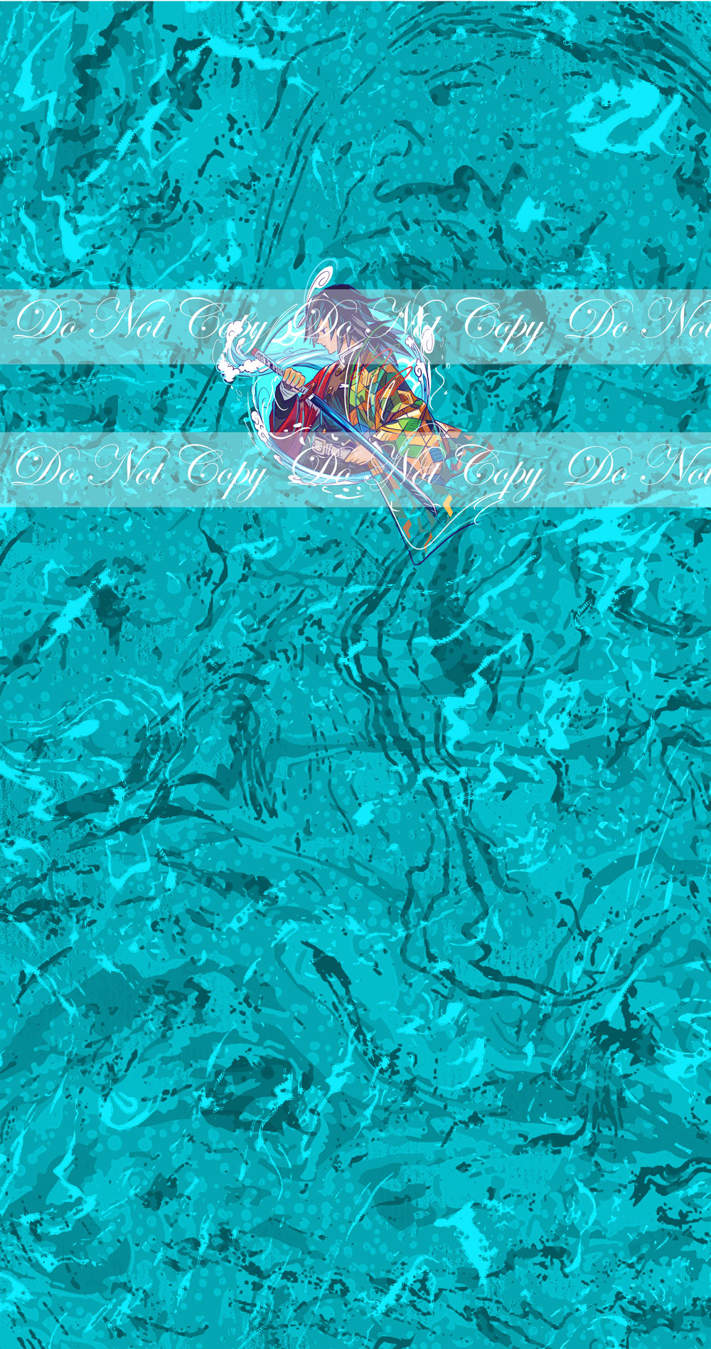 Preorder R57 -Anime Round -Blade of Demon Destruction-Water Breathing(Green)