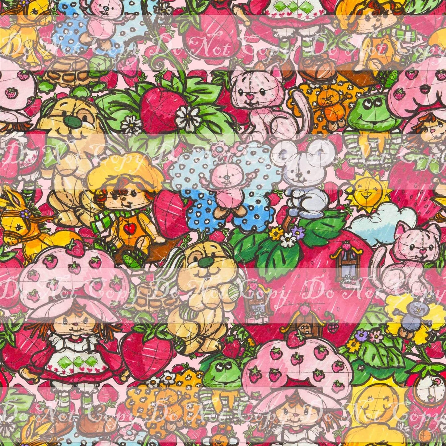 Retail Round 42 - Strawberry World - Stacked Main - Cotton Woven