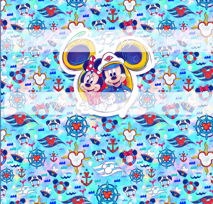 Retail R60 -Cruise Panels- Boy and Girl Mouse - Cotton Woven