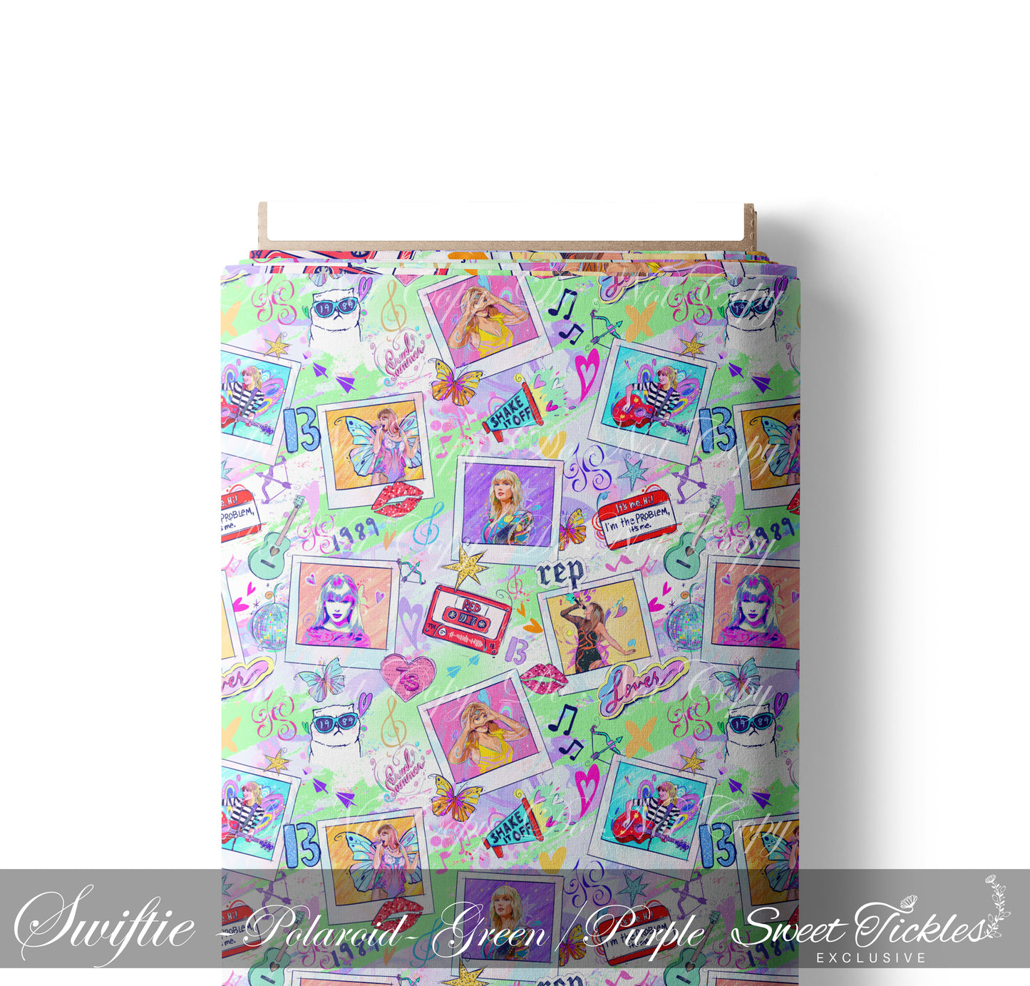 Retail R58- Swiftie's Era - Polaroid- Green/Purple Waterproof Canvas