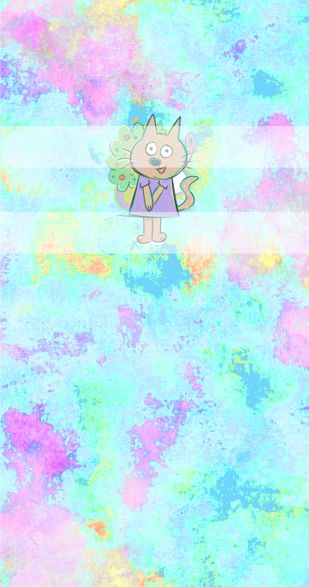 Preorder R59 -Pale Version-Kitty Purple Dress- Panels- Blue