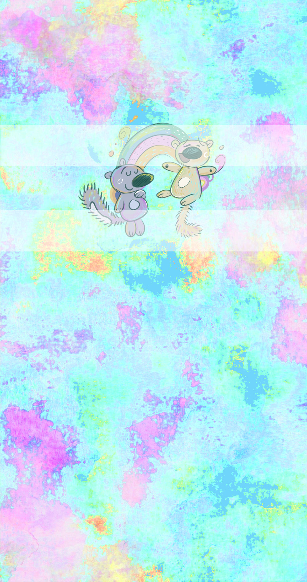 Preorder R59 -Pale Version-Two Friends and a Rainbow - Panels- Blue