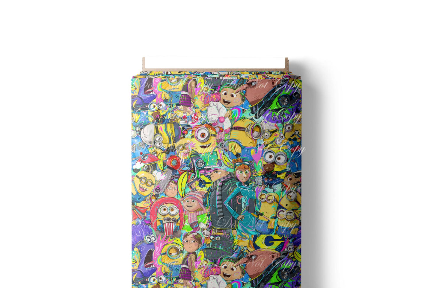 Retail R64- Yellow Creatures Main -Stacked) - Cotton Spandex
