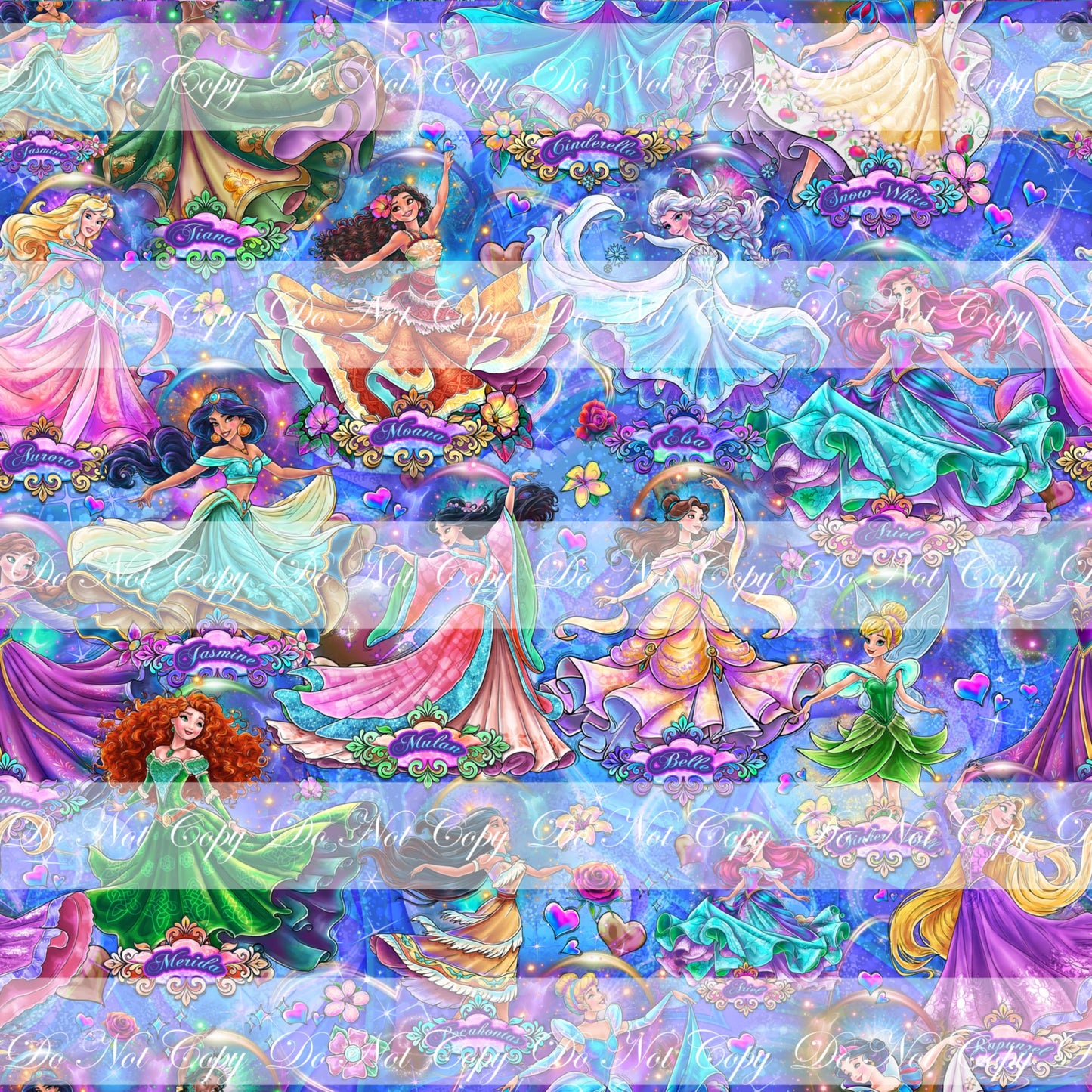 Preorder R67- Princesses Enchanted Tales- Main Print (Blue)