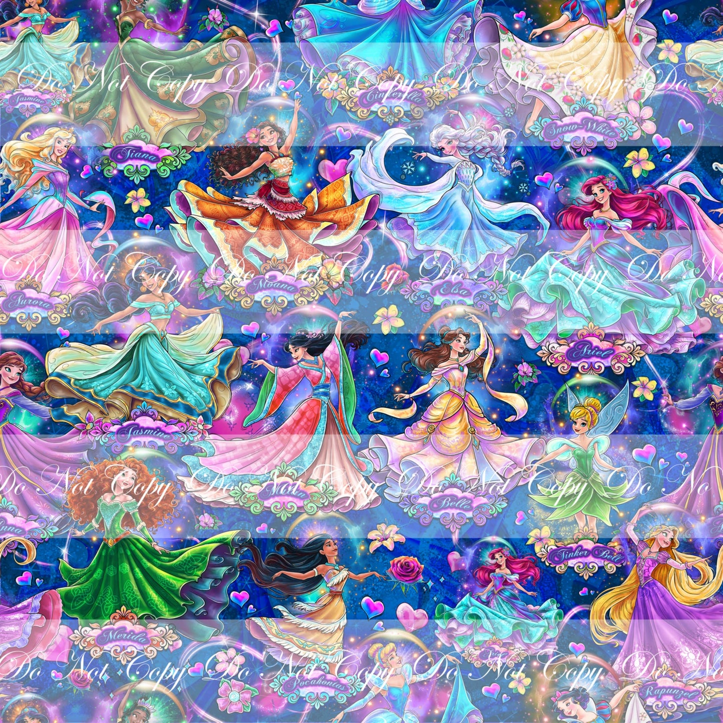 Preorder R67- Princesses Enchanted Tales- Main Print (Dark Blue)