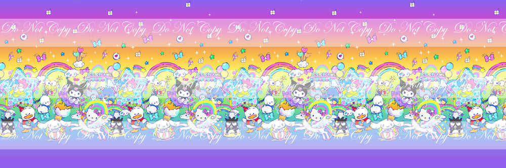 Retail R70 Harō Kiti-- Smooth and Textured Vinyl- Bag Making Border Roll - Rainbow