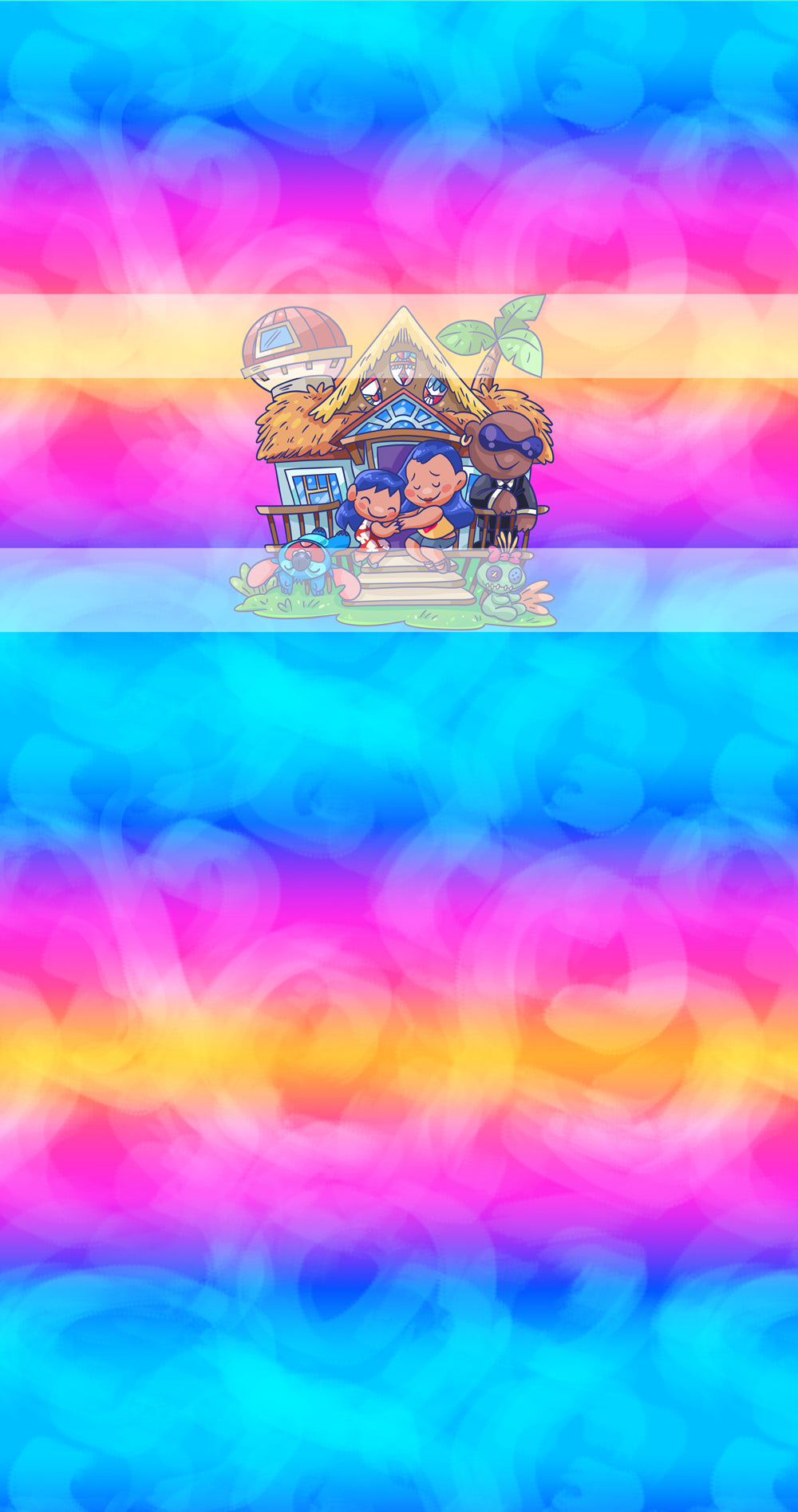 Preorder R71- Ohana Means Family- Big Island Panel - Child, Big kids, Adults)Casita-Pink/Blue