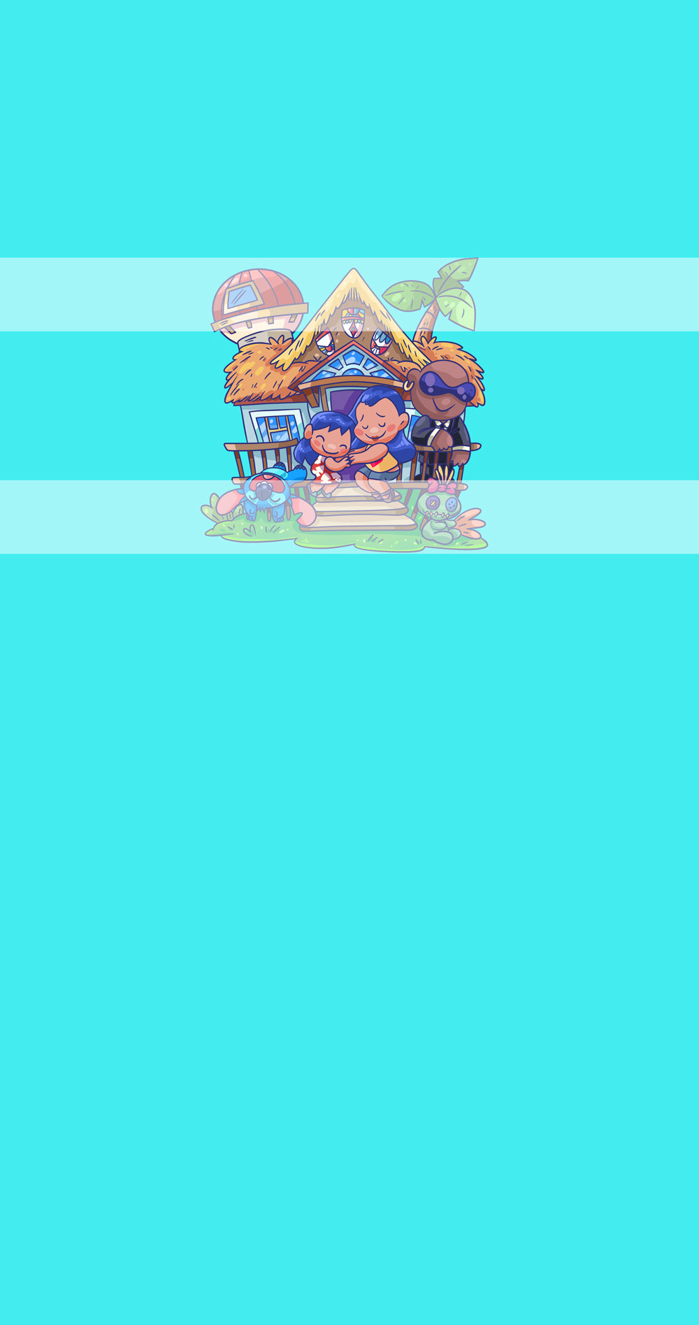 Preorder R71- Ohana Means Family- Big Island Panel - Child, Big kids, Adults)Casita - Blue