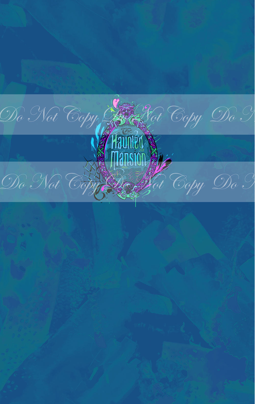 Preorder R73-Haunted Mansion- Panel - Child, Big kids, Adults) HM Symbol- Blue