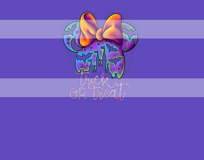 Preorder R73 Spooky Trick or Treat - Panel - Child, Big kids, Adults) Trick or Treat-Bluish Purple