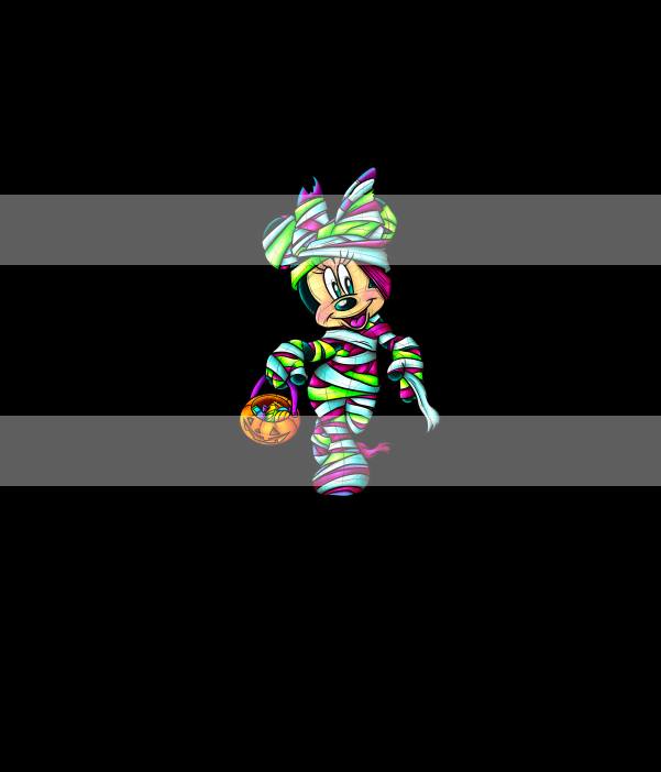 Preorder R73 Spooky Trick or Treat - Panel - Child, Big kids, Adults) Mummy- Black