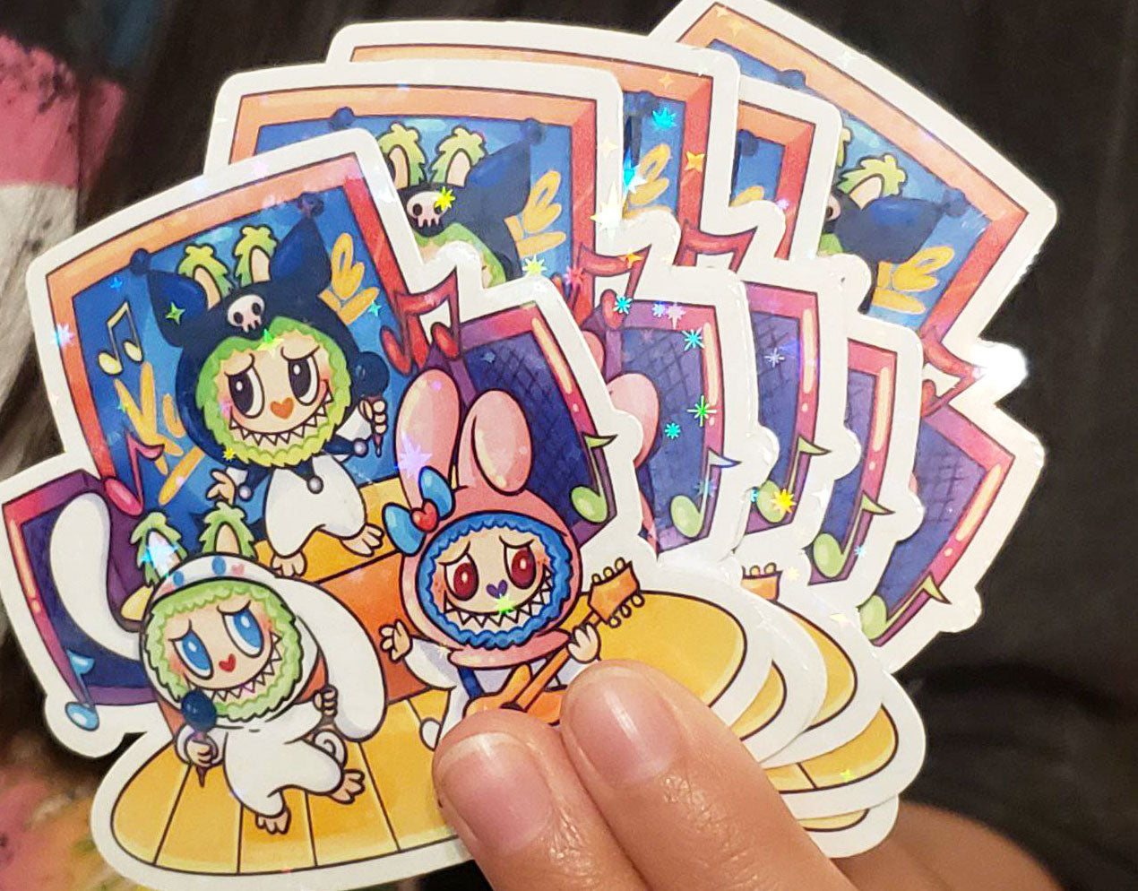 Labubu HK Bright Sticker - Sparkles