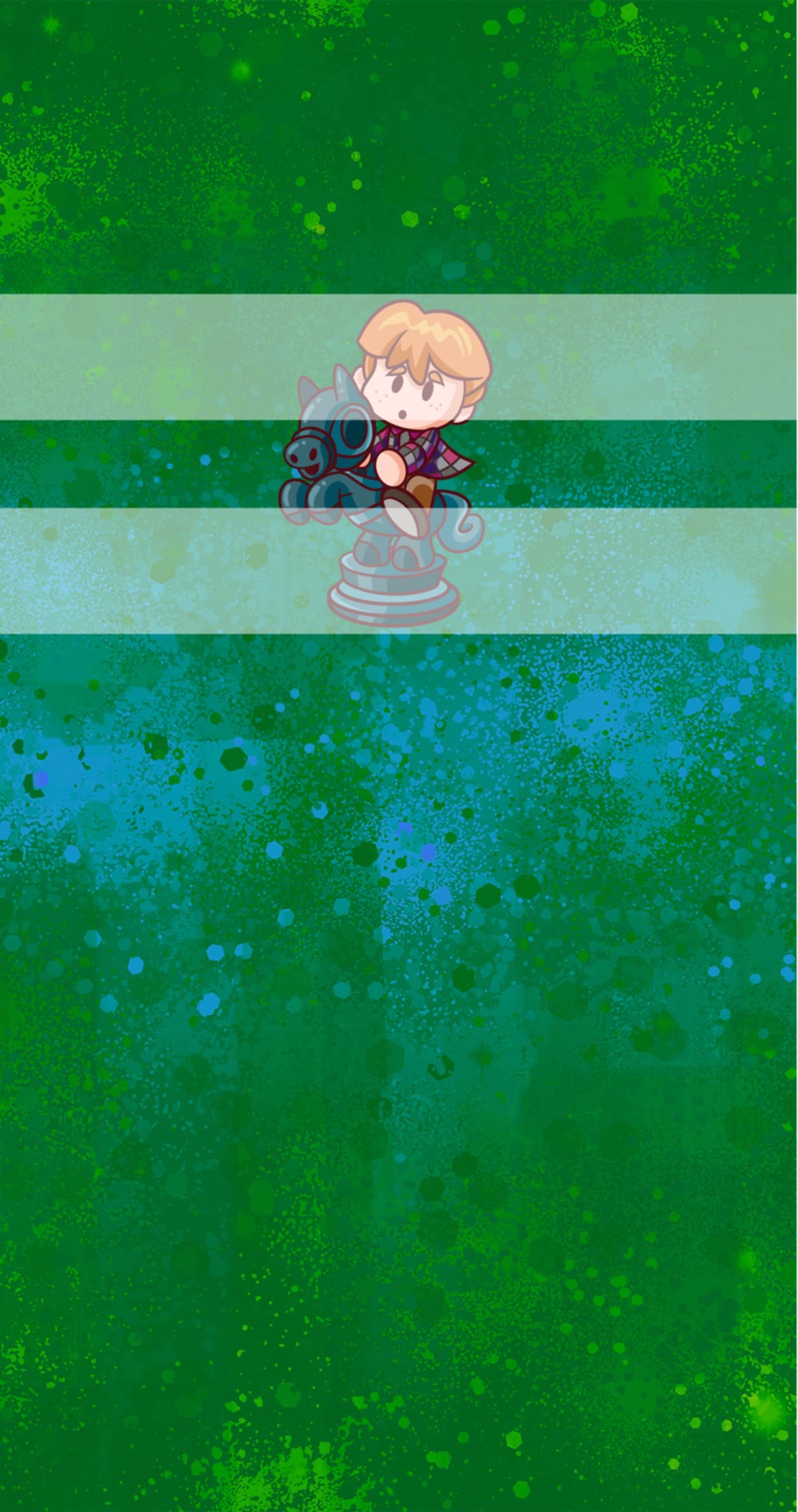 Preorder R80 -Wizards -"Boy in Horse" Panel -Green