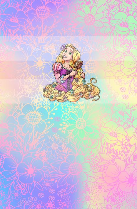 Retail R47 - Sketch Princesses Long hair-Cotton Spandex (Panel)