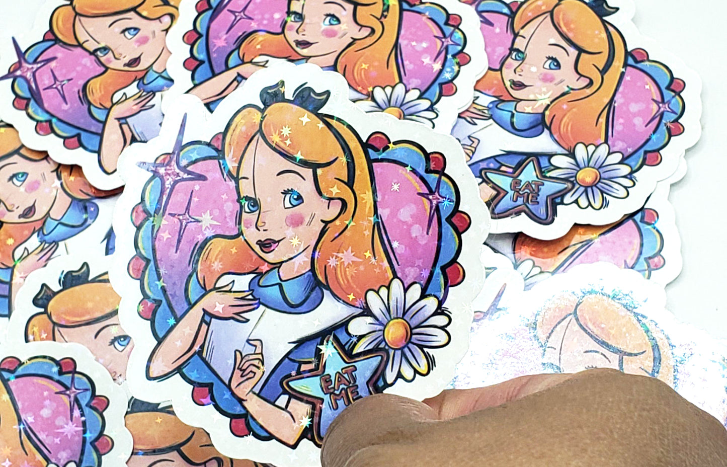 Rabbit Hole Sticker - Sparkles (Alice)