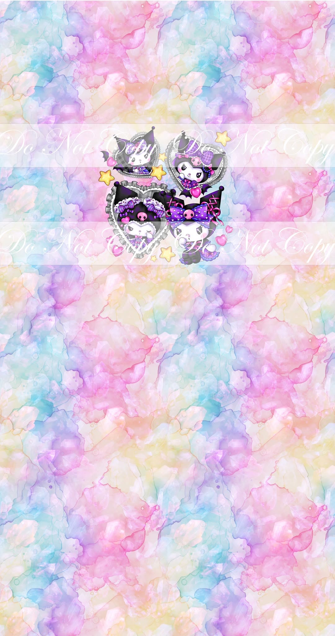 Preorder R82 -Kuroミ Chan- Panels -Hearts - Ink Splash Rainbow