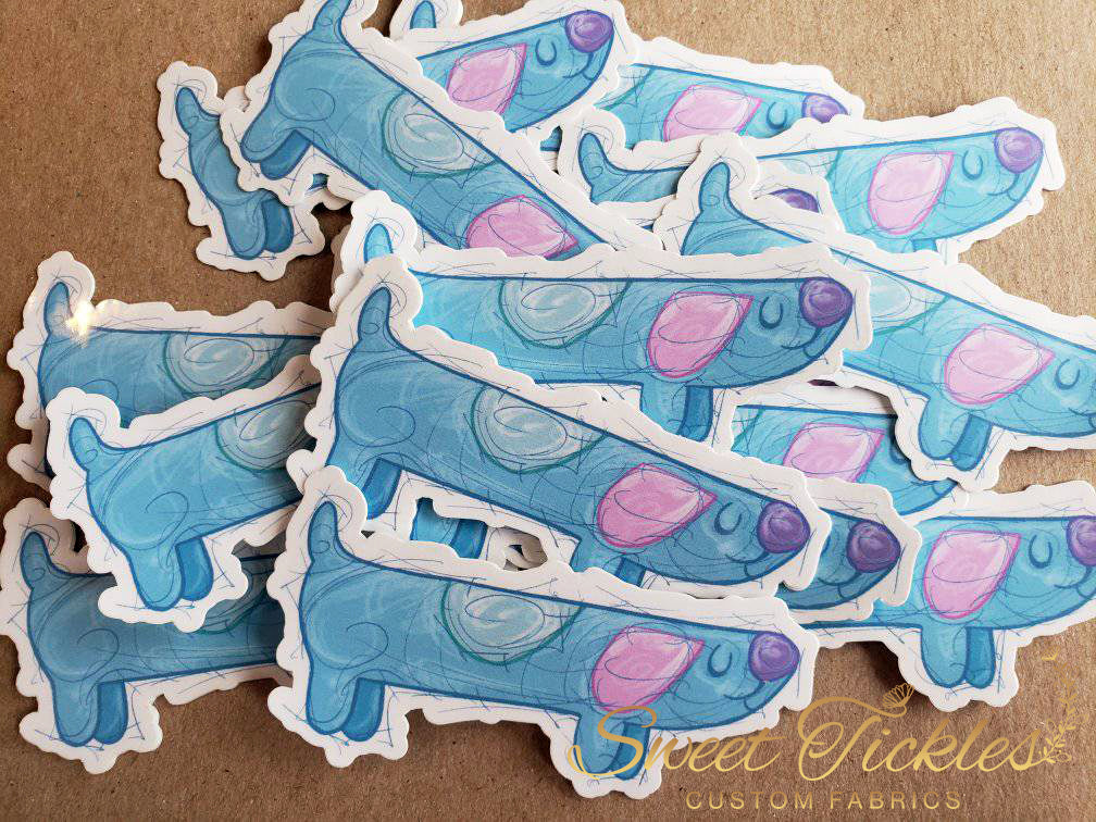 Blue Dog Sticker