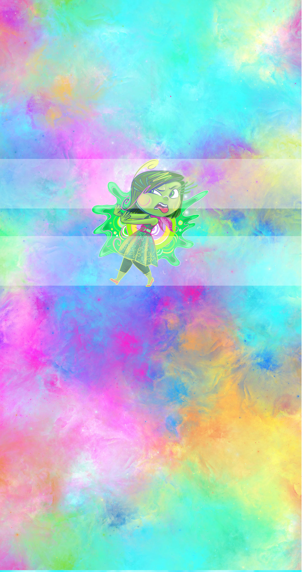 Preorder R61 -Emotions Panels- Green Girl- Rainbow