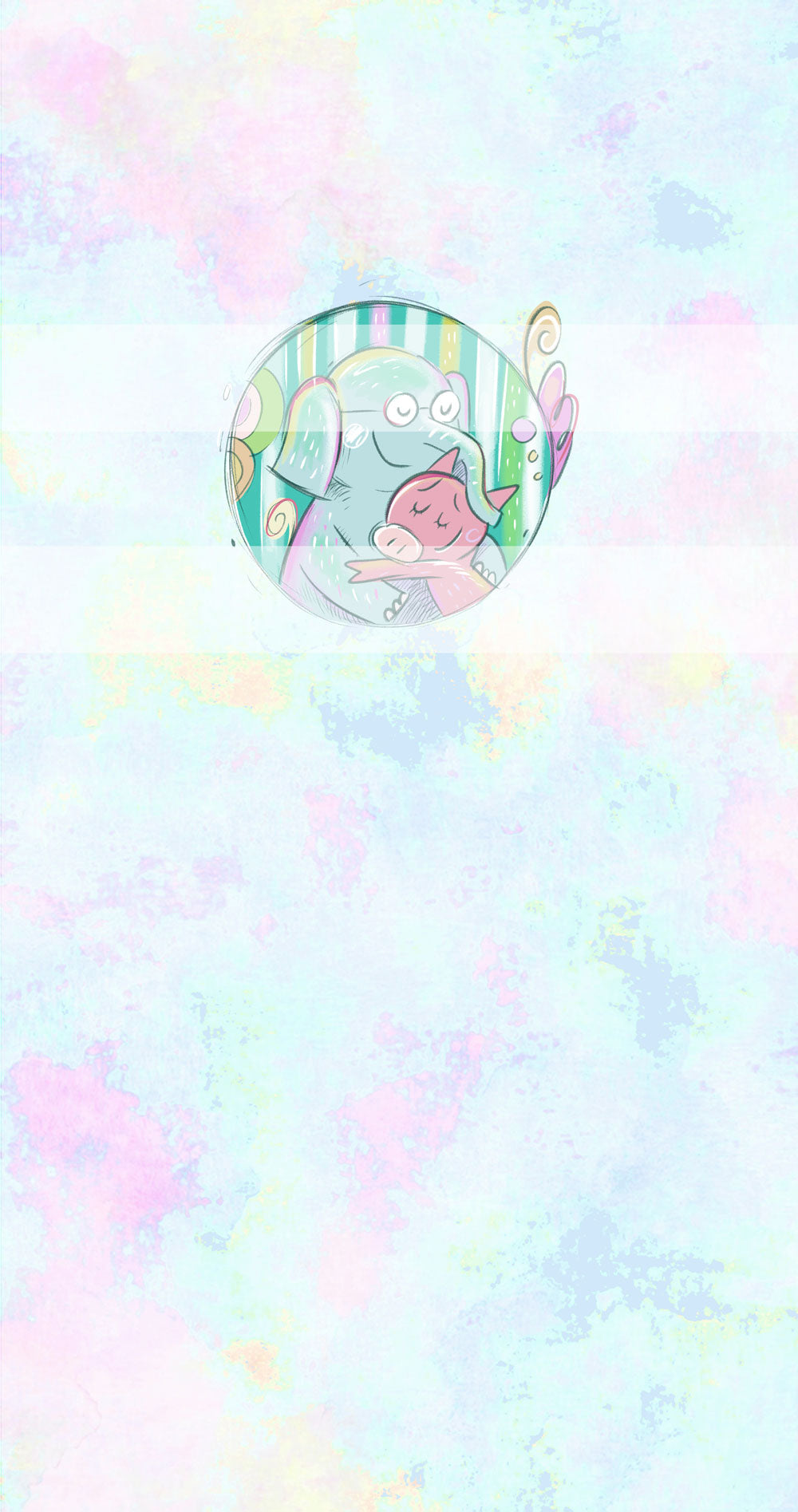 Preorder R59 -Pale Version-Elephant and Piggy Hugs- Panels- Pastel