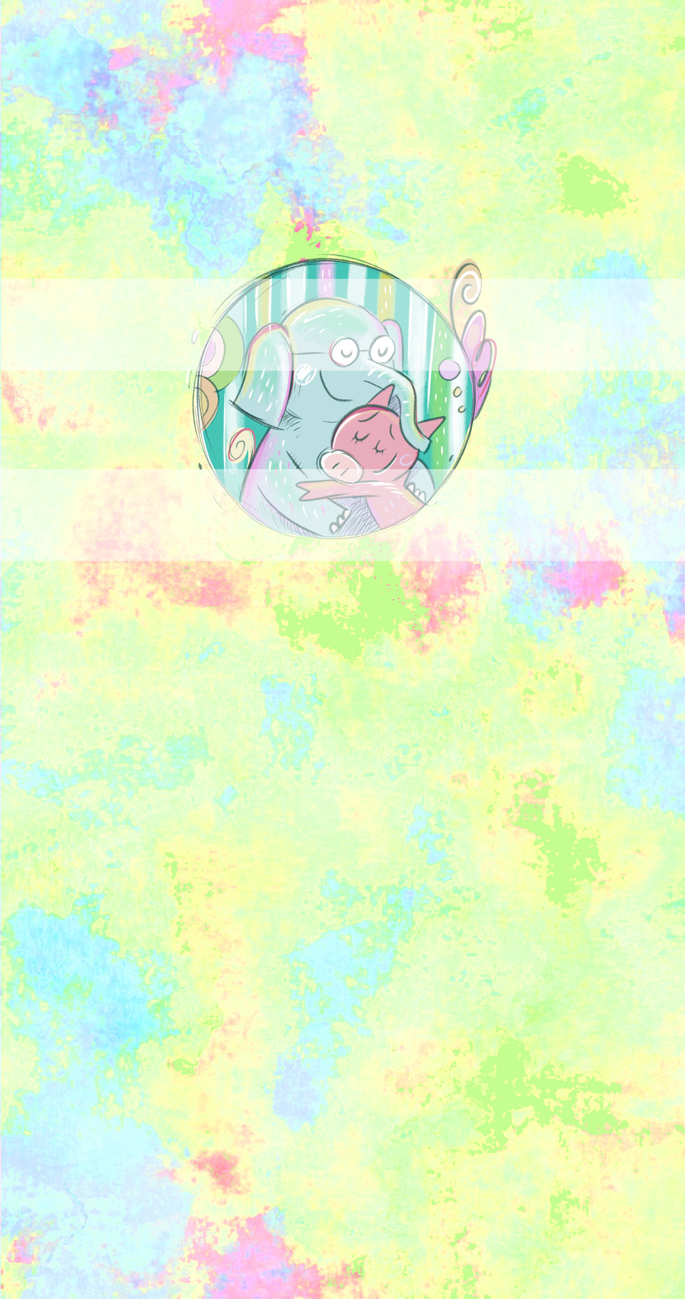 Preorder R59 -Pale Version-Elephant and Piggy Hugs- Panels- Yellow