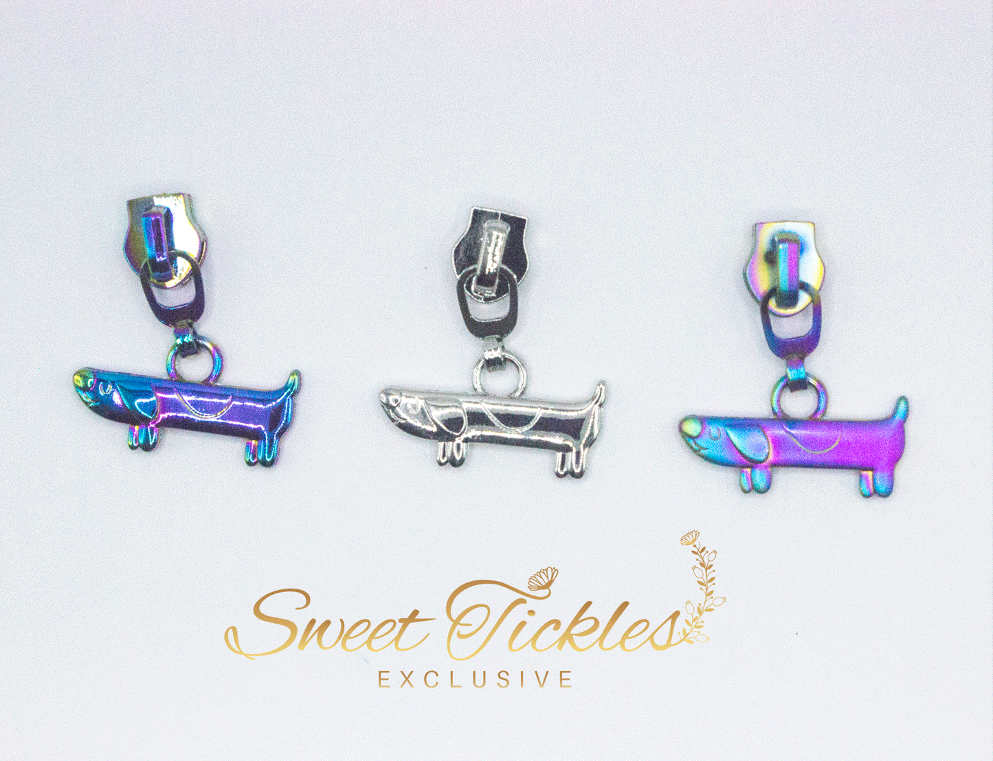 Exclusive Design- Long Dog-#5 Zipper Pull