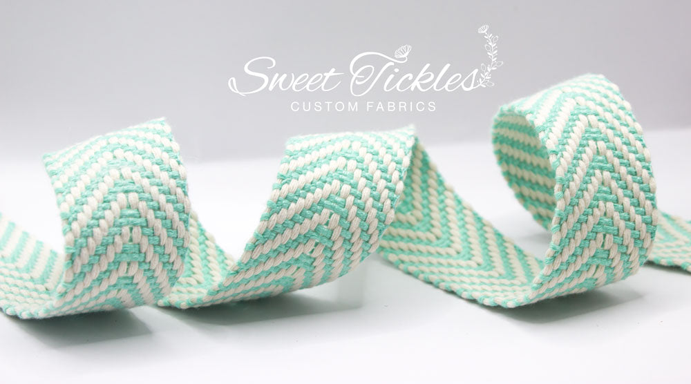 Retail - Jacquard Webbing-Chevron Soft Mint