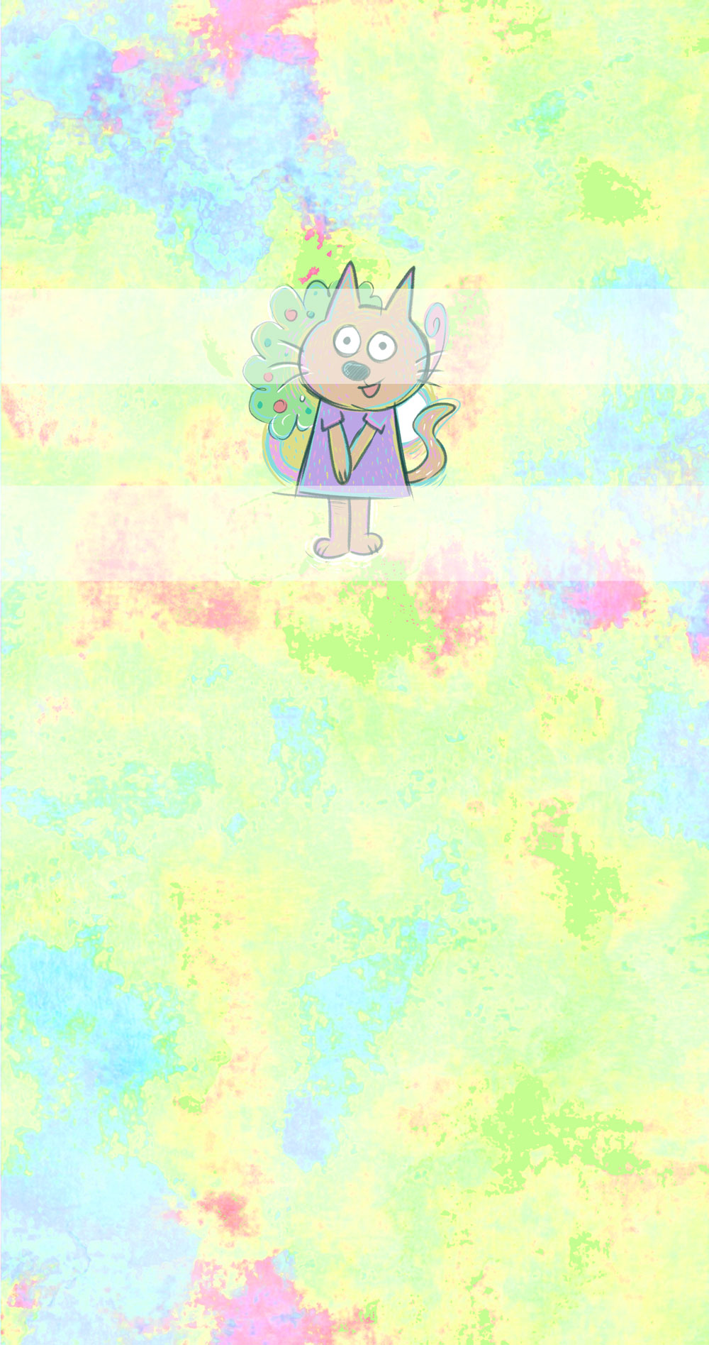 Preorder R59 -Pale Version-Kitty Purple Dress- Panels- Yellow