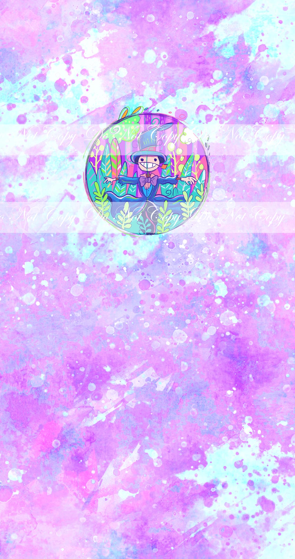 Retail R57 -Anime Round -(Turning Head) Purple Panel- Cotton Spandex