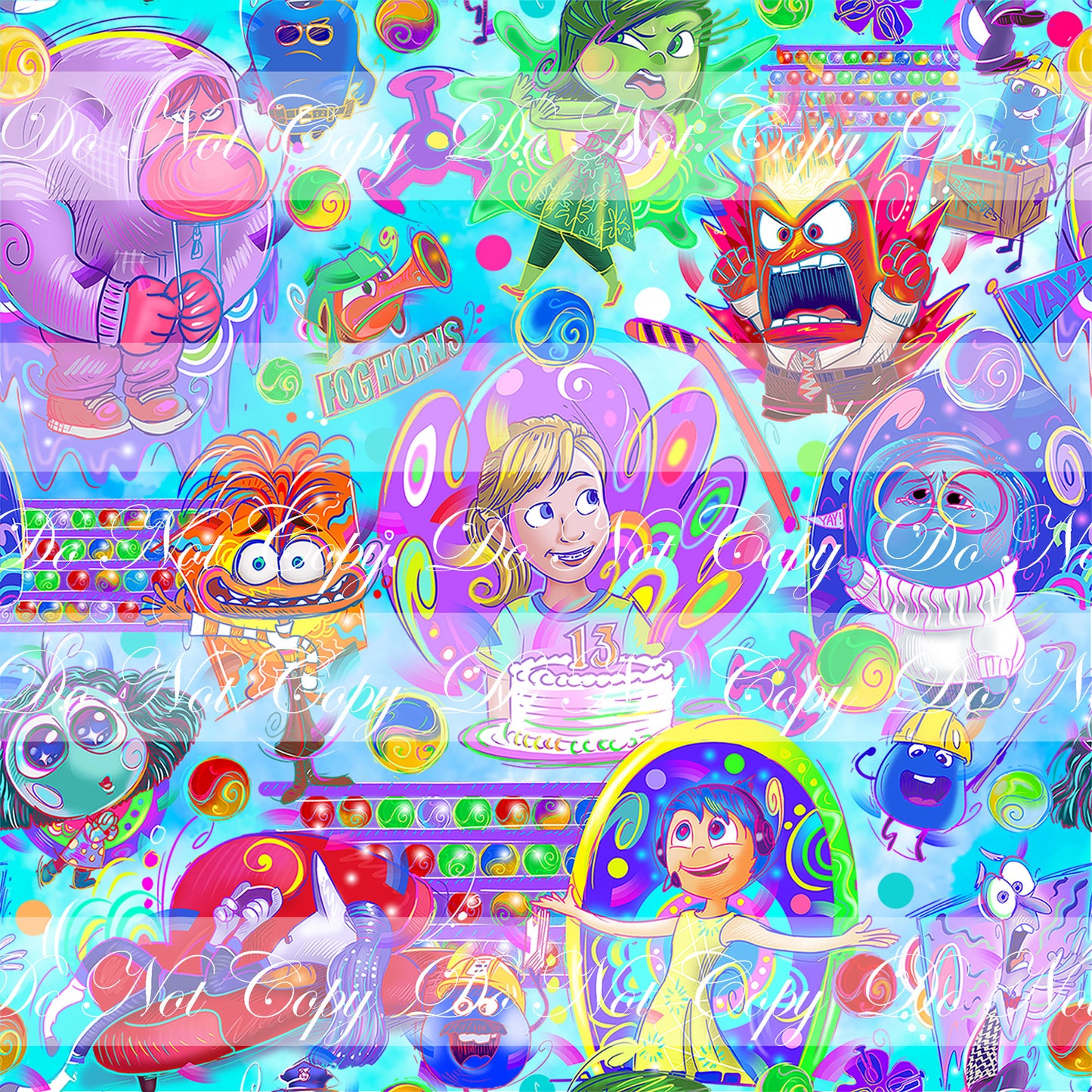 Retail R61- Emotions Main Blue- Waterproof Canvas