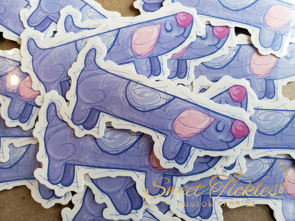 Purple Dog Sticker