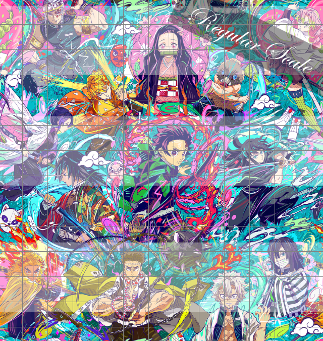 Preorder R57- Anime Round -"Blade of Demon Destruction Teal