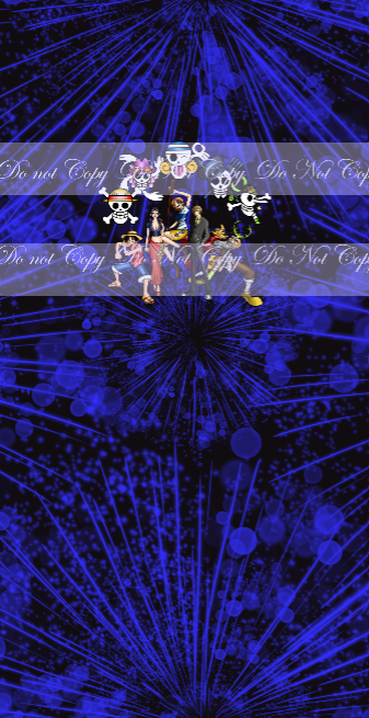 Preorder R57 -Anime Round -Group and Pirate Heads -Dark Blue Panel