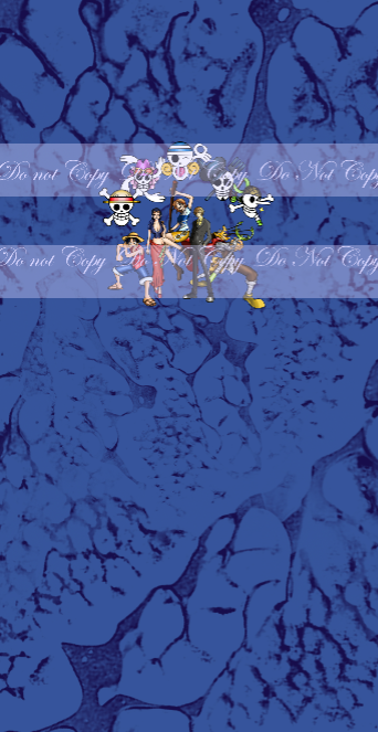 Preorder R57 -Anime Round -Group and Pirate Heads -Light Blue Panel