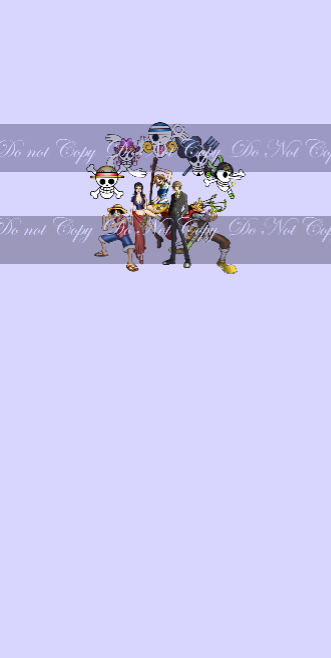 Preorder R57 -Anime Round -Group and Pirate Heads -Purple/ Lilac Panel