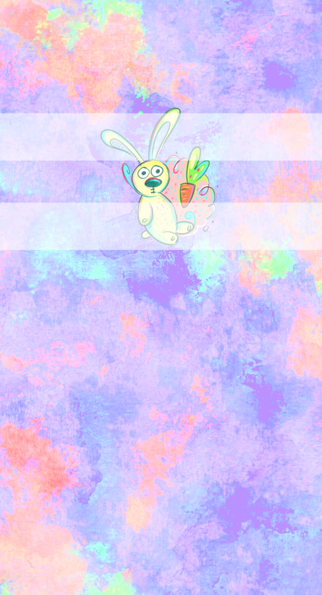 Preorder R59 -Bright Version- Bunny with Carrots Panels-Purple