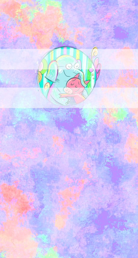 Preorder R59 -Bright Version-Elephant and Piggy Hugs- Panels- Purple