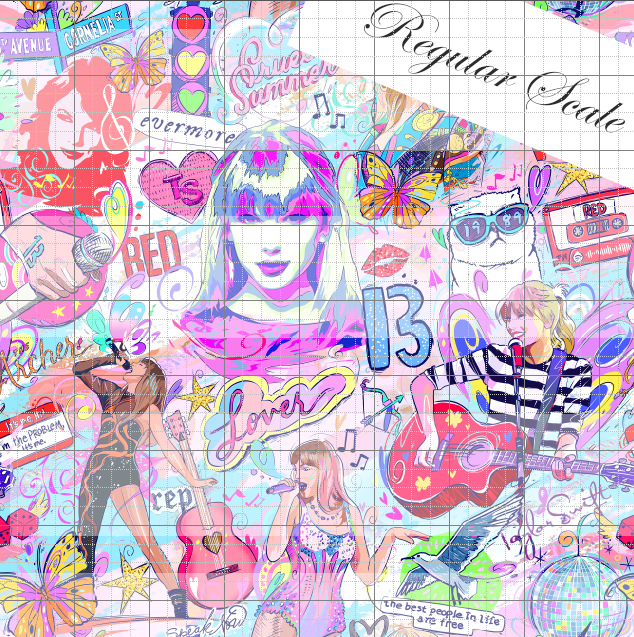 Retail R58- Swiftie's Era - Main Pink/Blue Waterproof Canvas