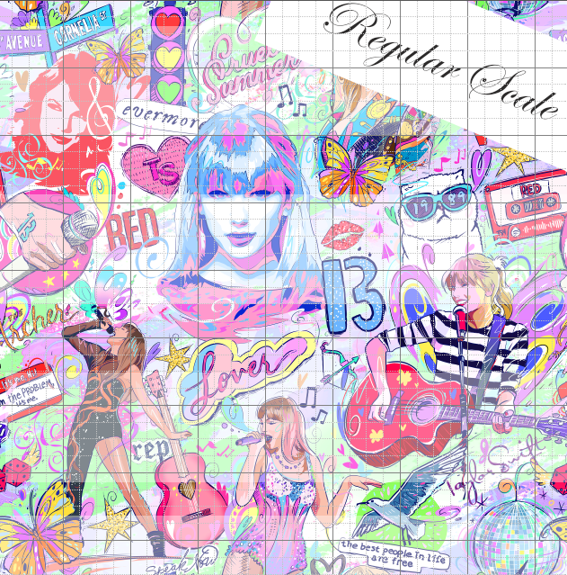 Retail R58- Swiftie's Era - Main Purple/Green Waterproof Canvas