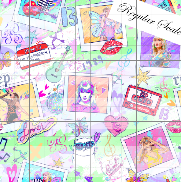 Retail R58- Swiftie's Era - Polaroid- Green/Purple - Waterproof Canvas