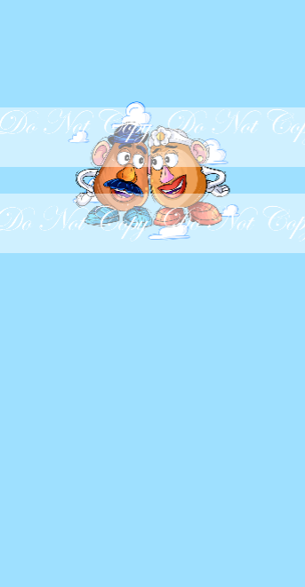 Preorder R65- Andy's toys- Two Potatoes( Child, Big kids, Adults) (Light Blue)