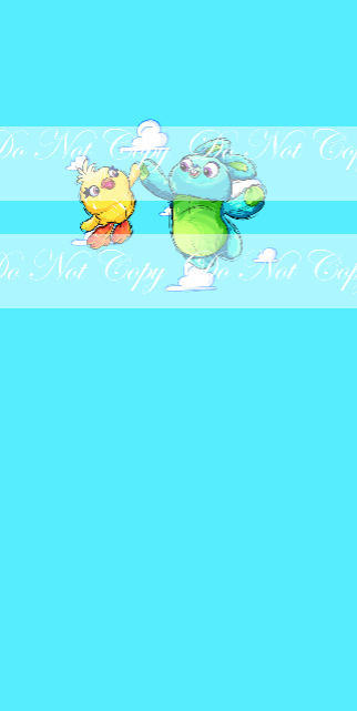 Preorder R65- Andy's toys-Bunny and Chicken( Child, Big kids, Adults) (Bright Blue)