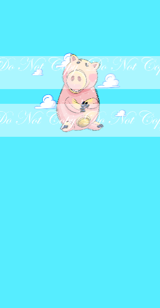 Preorder R65- Andy's toys-Piggy( Child, Big kids, Adults) (Bright Blue)