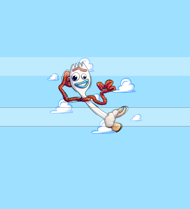 Preorder R65- Andy's toys- Fork( Child, Big kids, Adults) (Light Blue)