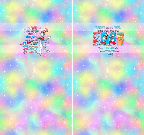 Preorder R66- Bookish/ Reading Corner- Seuss Adult Panel Set 1 (Pastel)