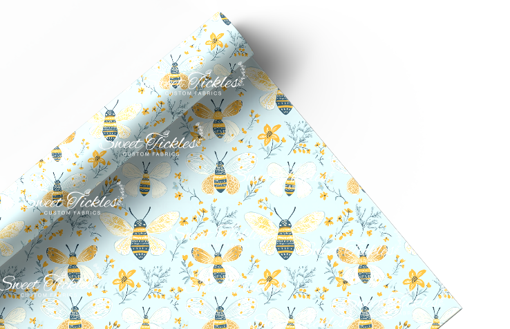 Preorder R82 - Summer Garden- Bees- Main Print Vinyl