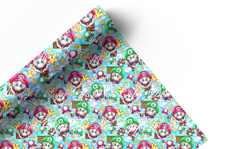 Preorder R83 - Super M&L- Main Print - Coordinate Blue- Faces Vinyl