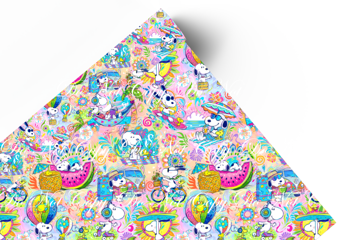 Preorder R84 - Snoopy Summer-- Main Print - Pink Vinyl