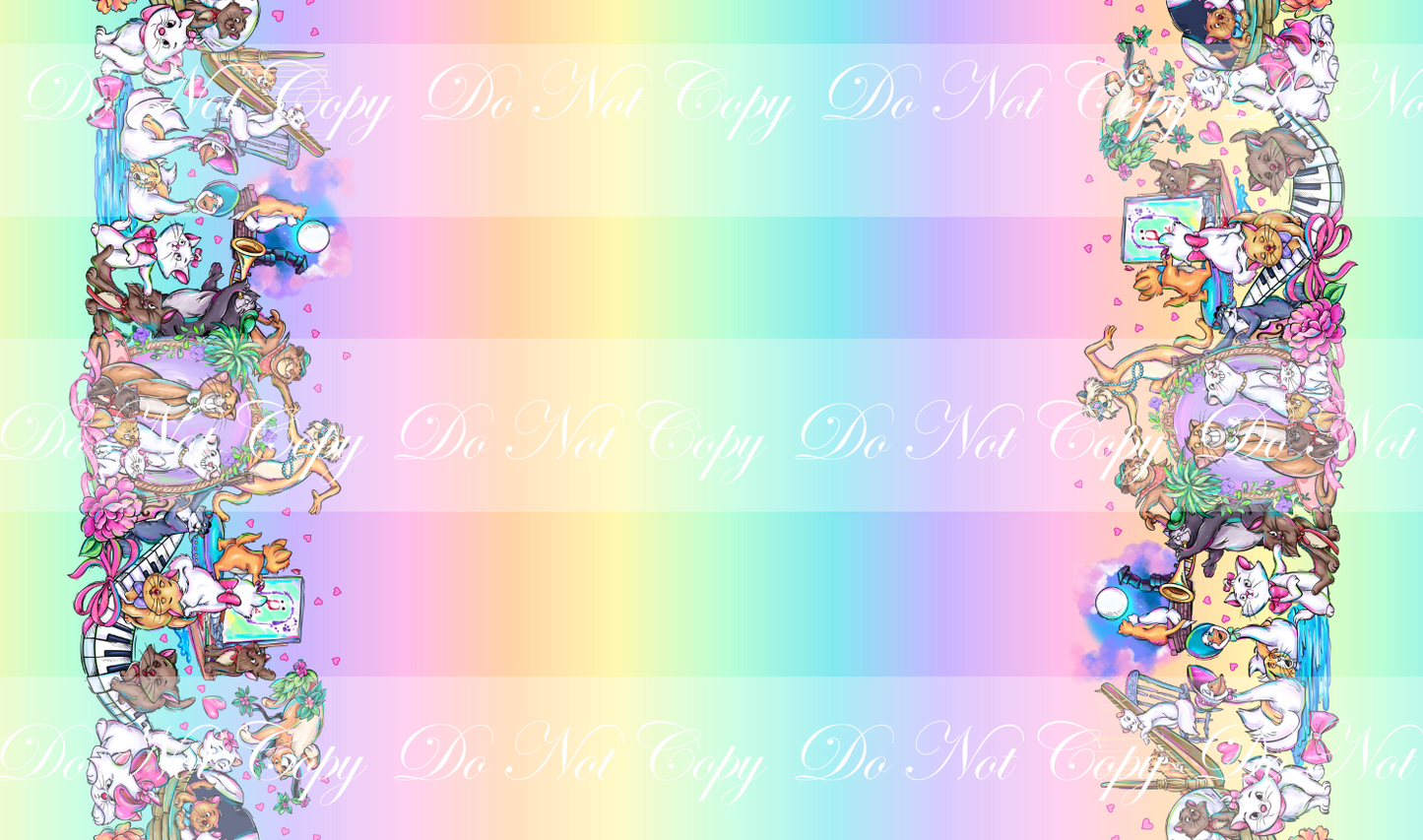 Preorder R65- Cat's World-Double Border Print- Pastel