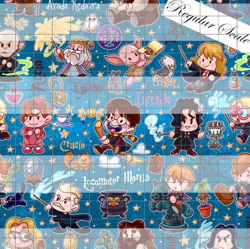 Preorder R80- Wizards Main Print- Blue (Words)