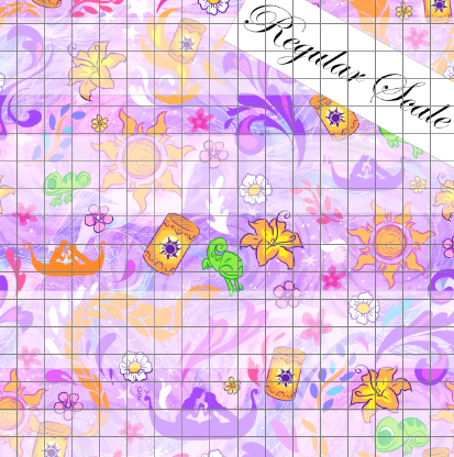 Preorder R83 - The Magic of The Golden Hair _ Coordinate Print - Light Purple